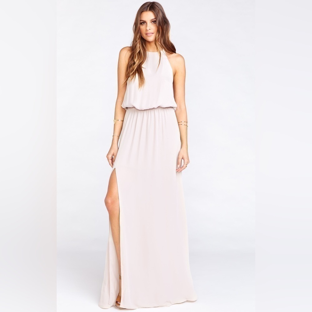 Show Me Your Mumu Heather Halter Maxi Dress size large